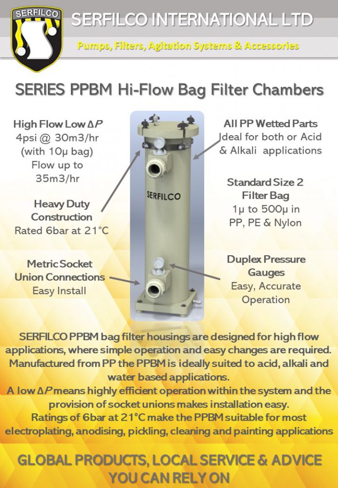 Serfilco International Launches PPBM Bag Filter Chamber – Serfilco